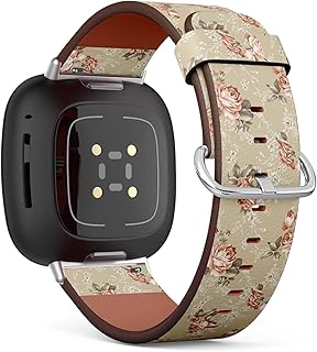 CJBROES Replacement Leather Watch Band, Compatible with Fitbit Versa 3 and Fitbit Sense of Wristband Bracelet Accessory - Easy Making use