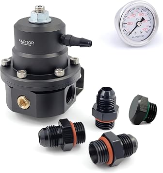 K-MOTOR Adjustable Fuel Pressure Regulator 6AN Return Style - Universal Kit