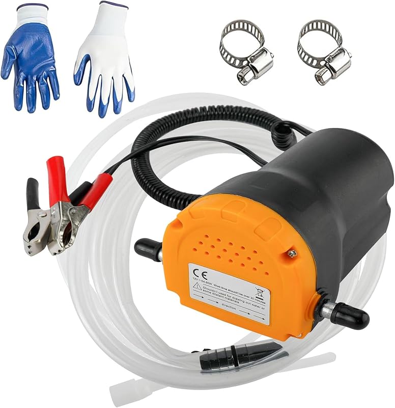 Bomba extratora de óleo Amarine Made 12 V 60 W para troca de fluidos – Kit com mangueiras e acessórios