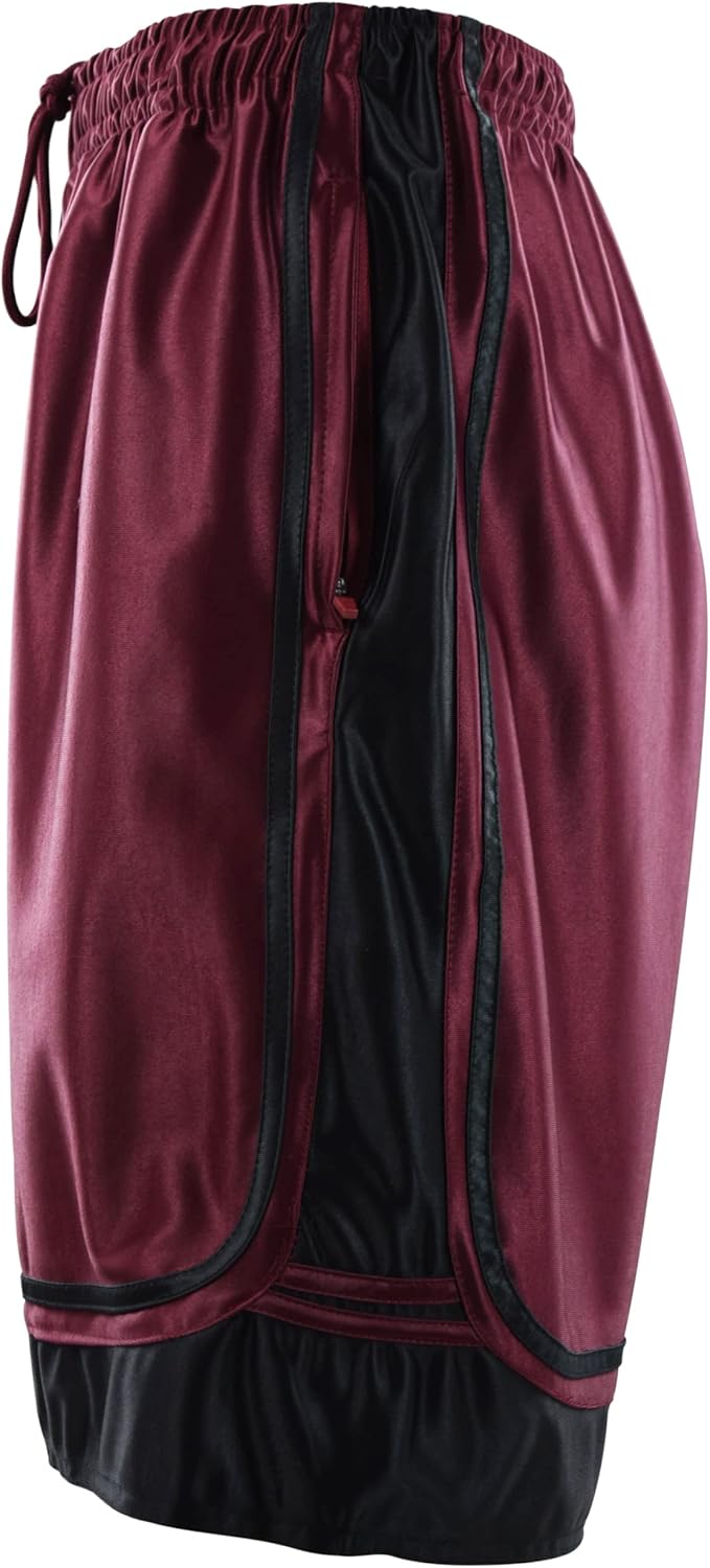 Mens Gym Training Basketball Shorts with Zippered Pockets - Image 3