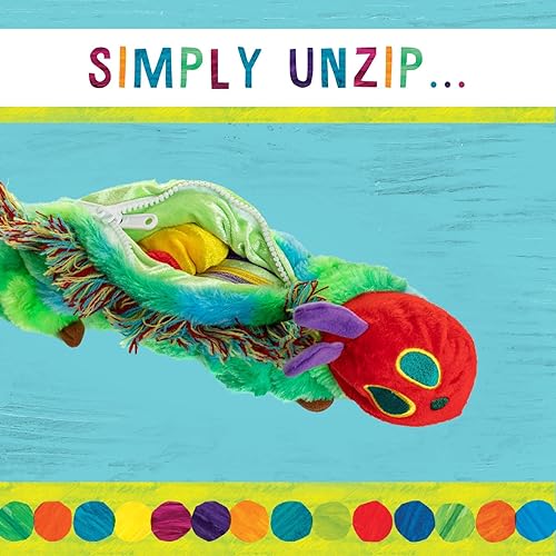 Vista 4 de World of Eric Carle The Very Hungry Caterpillar Tapa dura, peluche reversible de mariposa de oruga, juego de cartas de animales Rummy y regalo