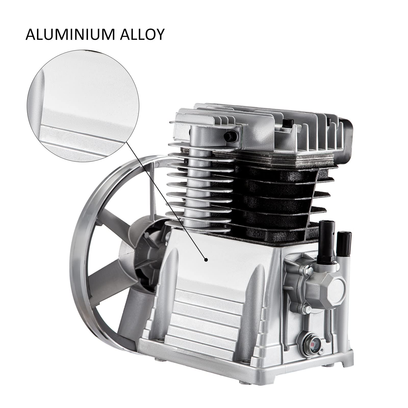 UGLYAF Il compressore d'Aria 2.2KW Si Dirige 12CFM Twin Cylinder 3 HP Pompa a pistone monostadio 1300RPM Adatta for macchinari for l'industria agricola Utilizzato in Vari scenari di utilizzo