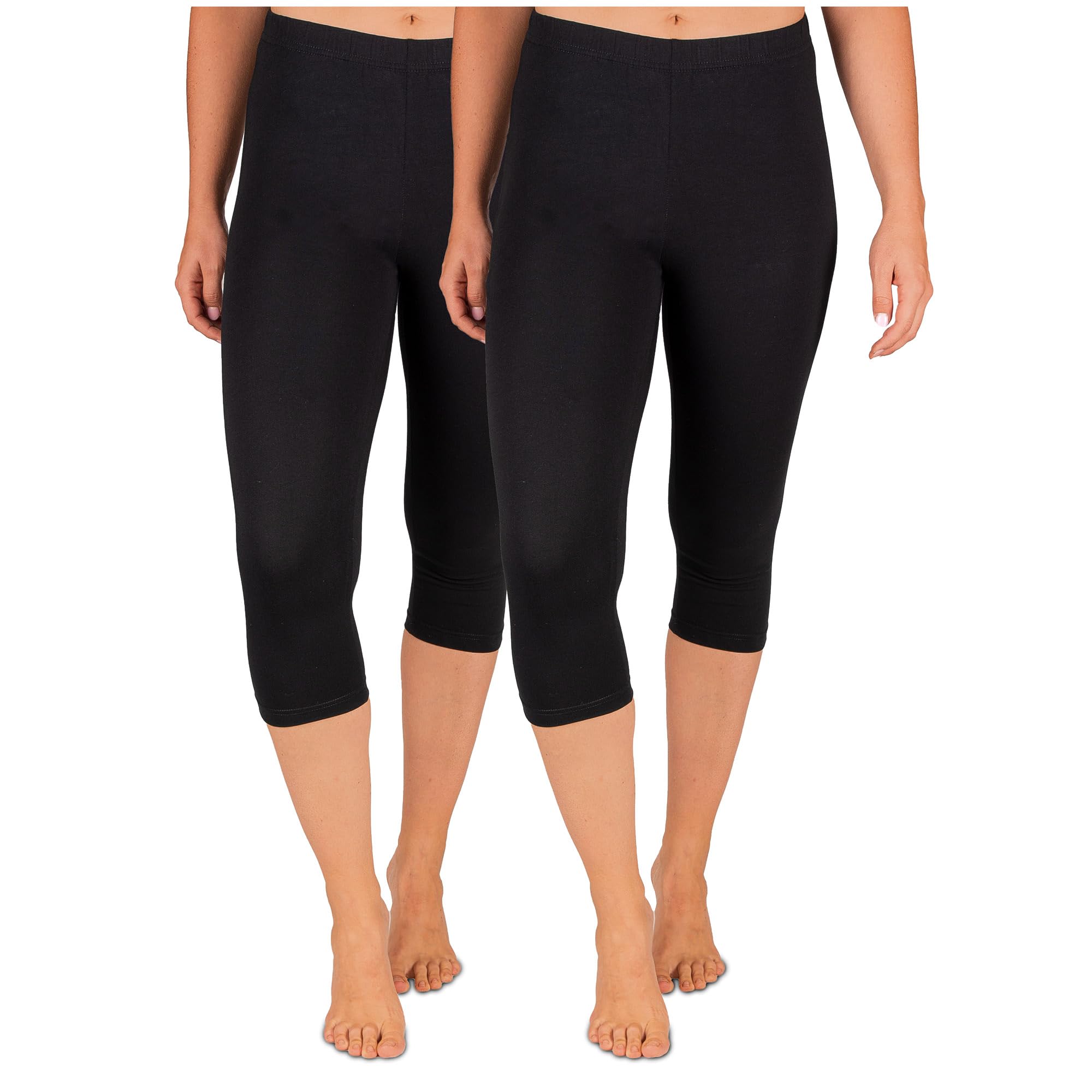 Ses Leggings pour Femme Capri 3/4 2 pièces Coton