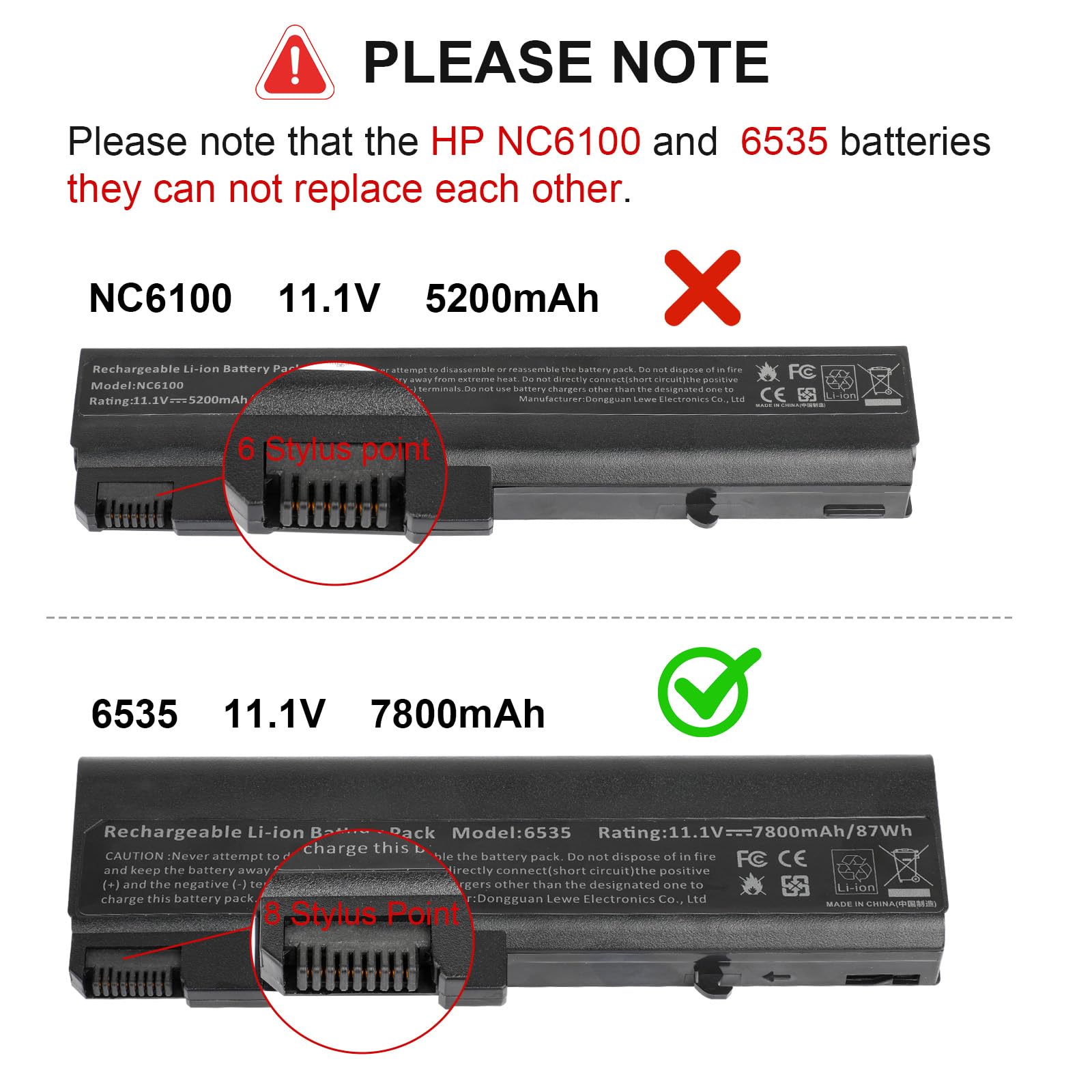 Futurebatt 9Cell Extended 7800mAh Battery for HP EliteBook 8440P 6930P 8440W / ProBook 6550B 6455B / Compaq 6730B 6735B 6700B 6500B 6535B 6530B, fits P/N 482962-001 HSTNN-UB69 KU531AA