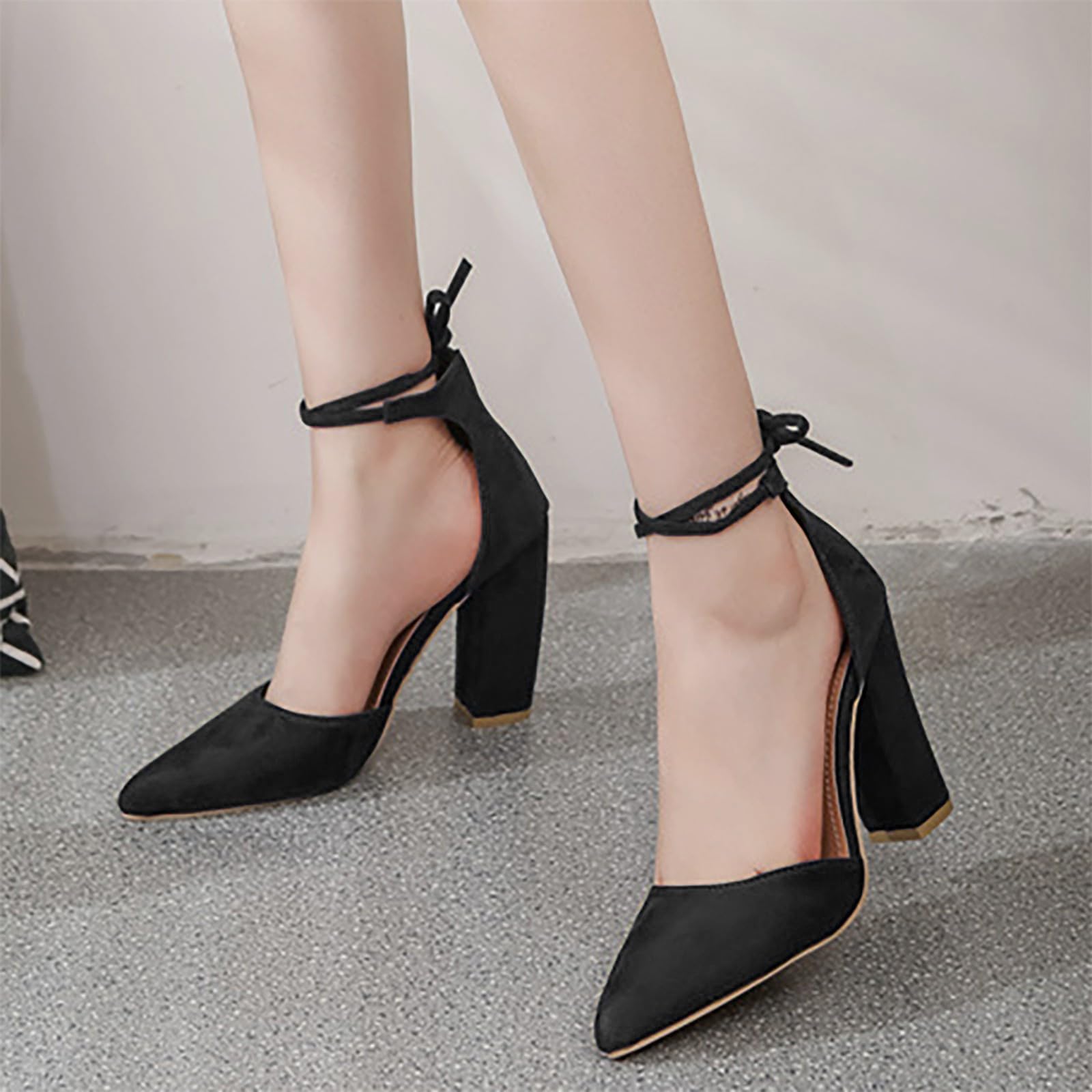 Zapatos de tacón altos elegantes y cómodos para mujer, elegantes y gruesos