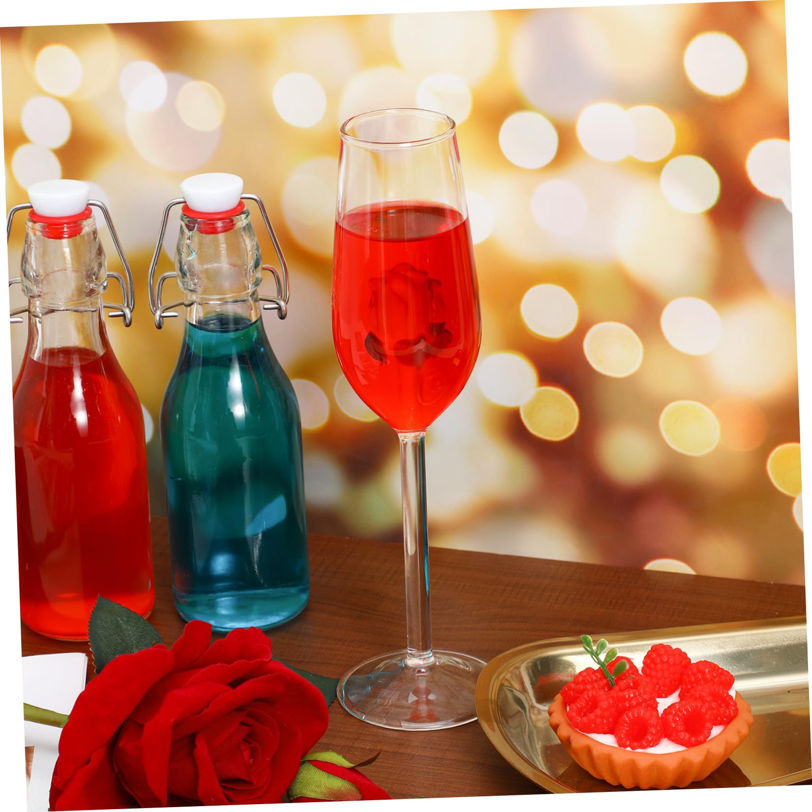DOITOOL 4 Stück Transparentes Europäisches Kristallglas Weinglas Roter Feiner Wein Eleganter Glasbecher für Zuhause Bar und Besondere Anlässe