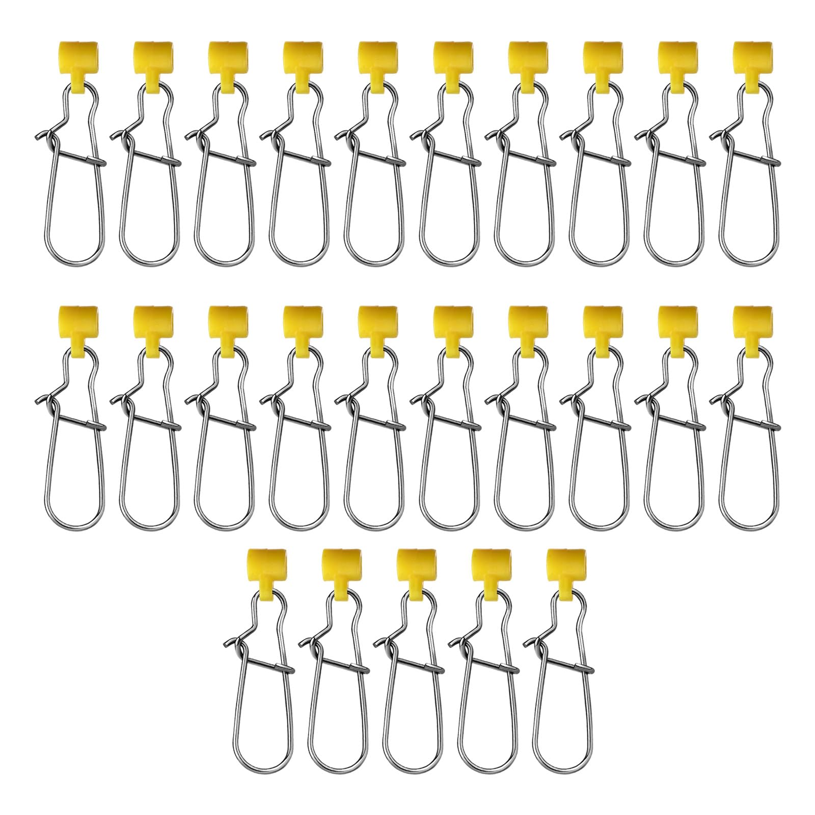 XuQiZZpp 25PCS Hanging Baits Pin Highly Strength Rotating Float Clip Heavy Duty Sinkers Sliders Swivels Snapping for Fishing Tack