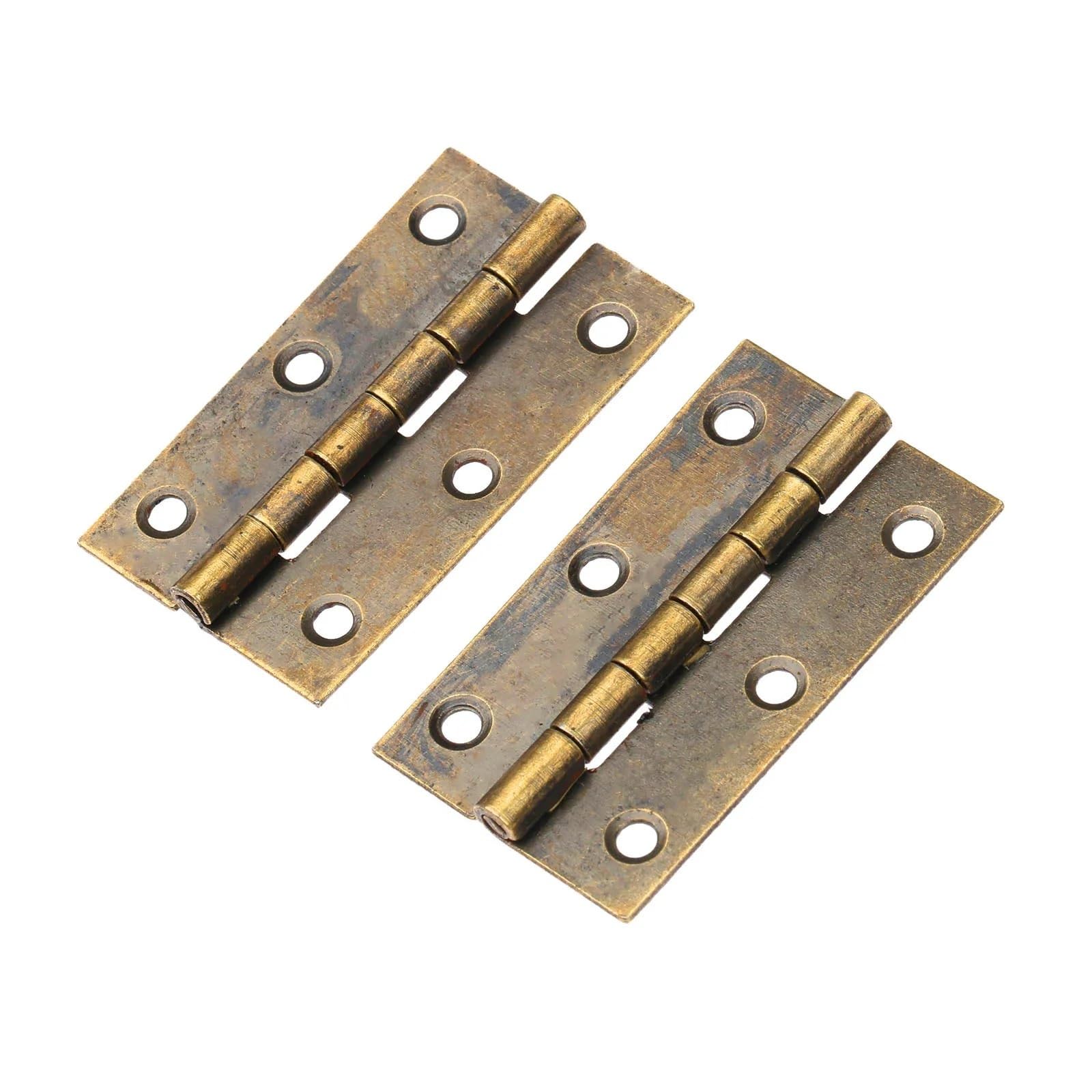 Rmwkrmogrf One Color Bronze Furniture Cabinet Drawer Door Butt Hinge Wooden Box Hardware 50X28mm 2Pcs