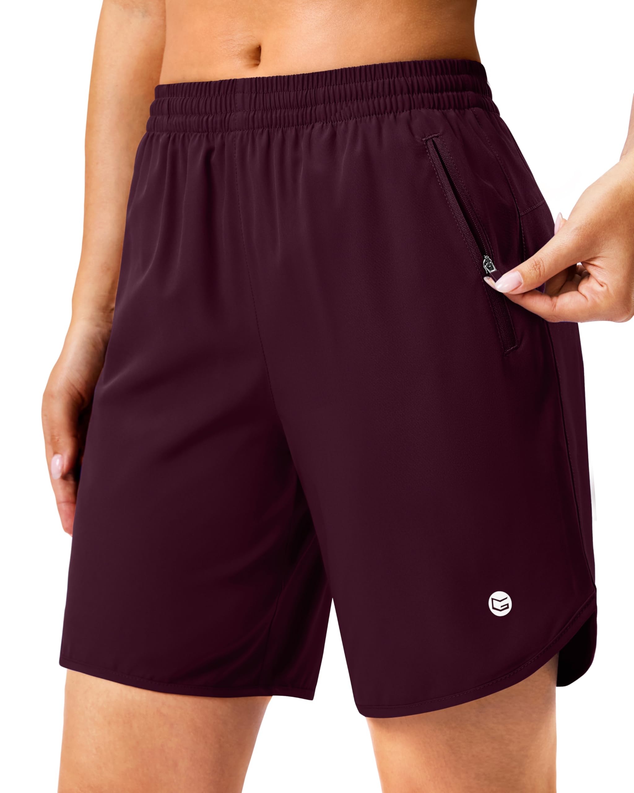 G Gradual 5"/7" Athletic Running Shorts for Women 2 Zipper Pockets Lightweight Workout Gym Summer Dolphin Shorts with Liner — view 29