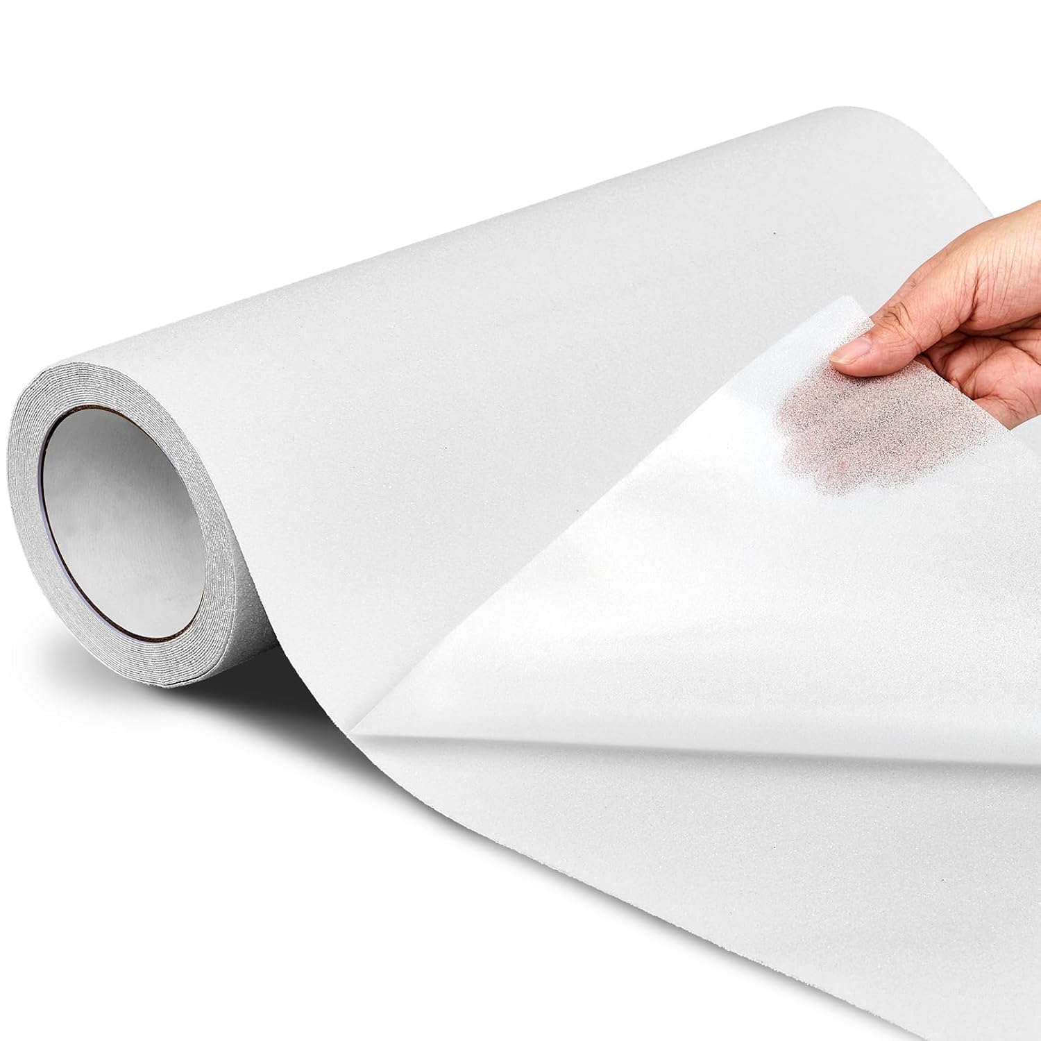 16 Inch x 20 ft Widen Clear Anti Slip Tape, Waterproof Non Skid Traction Tape, Durable Grip and Friction Stair Non Slip Strips Abrasive Adhesive for Stairs Tread Steps Ramp Outdoor Indoor