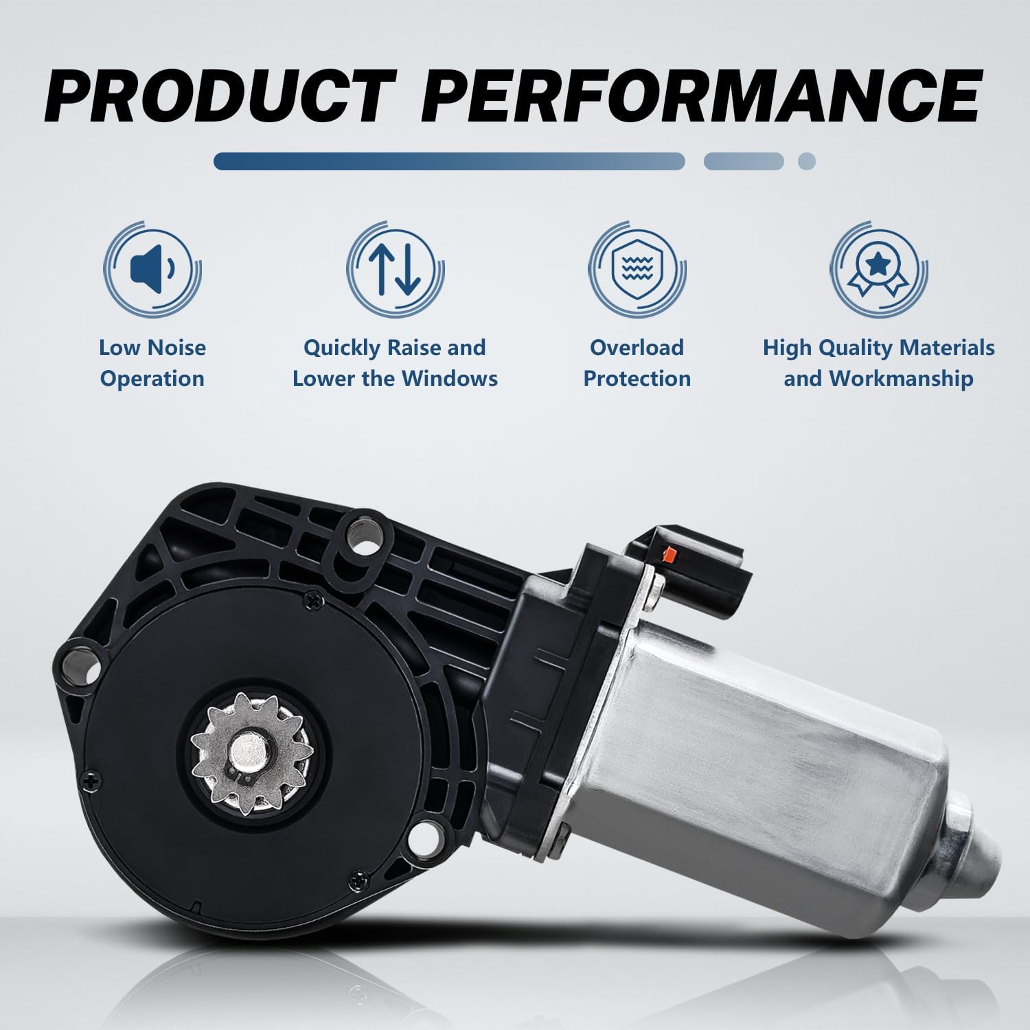 KELOKE Power Window Motor Compatible with Ford Mustang 1994 1995 1996 1997 1998 1999 2000 2001 2002 2003 2004, with a 2-Pin Plug, Front or Rear Passenger Side, Replace# 1R3Z7623394-AA 742-269