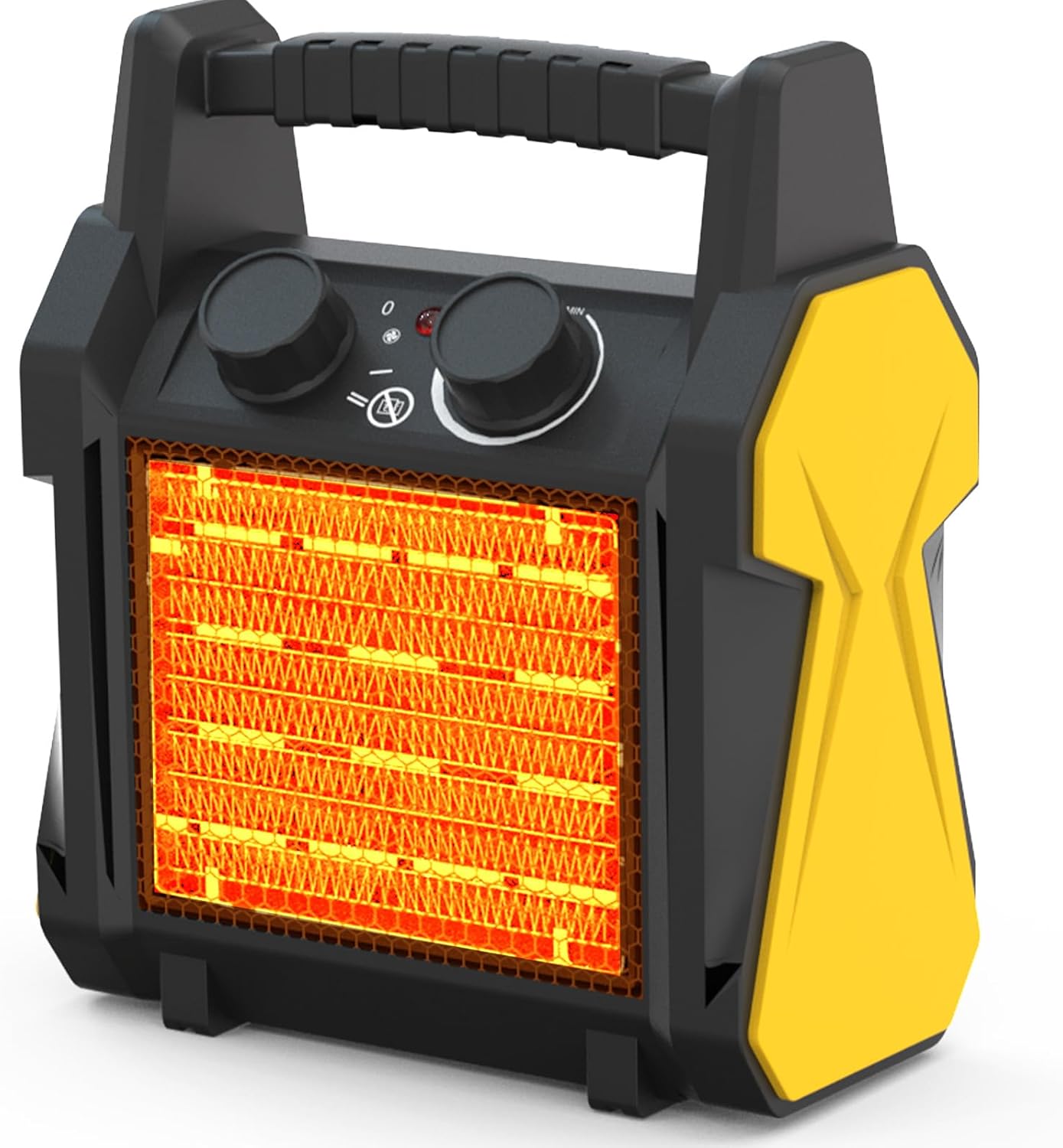 Buyplus Outdoor Heater, 1500W Patio Heater for Garage, Portable Electric Space Heaters with Overheat Tip-Over Protection, PTC Ceramic Space Heaters for Garage, Greenhouse, Indoor Outdoor Use,Yellow