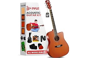 Pyle 41 Inch Steel String Acoustic Guitar Kit: Premium Music Experience