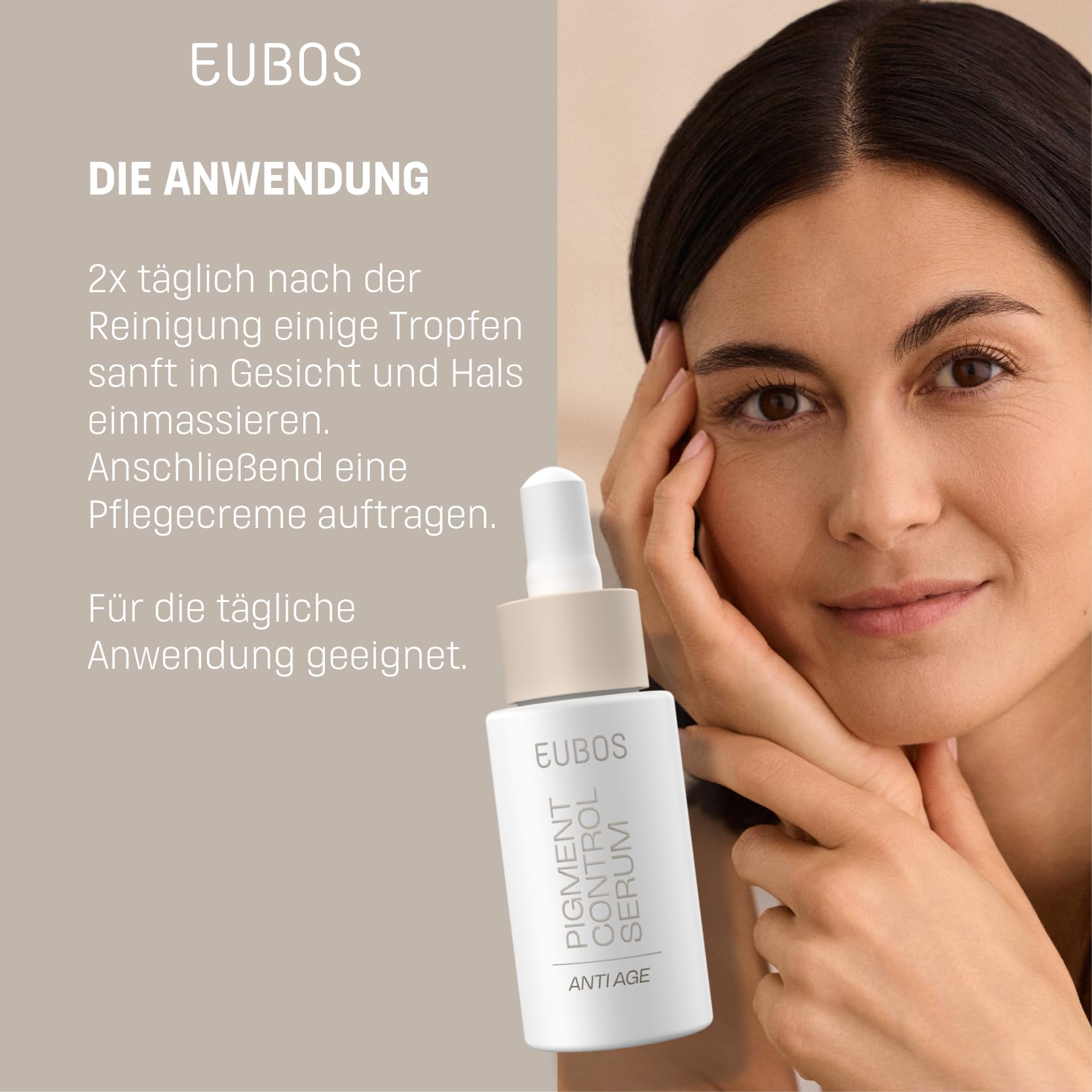 EUBOS ANTI AGE PIGMENT CONTROL Serum 30ml | Gegen Pigmentflecken für einen ebenmäßigen Teint, Mit Melazero, Niacinamid & Vitamin C, Vegan, Ohne Mikroplastik
