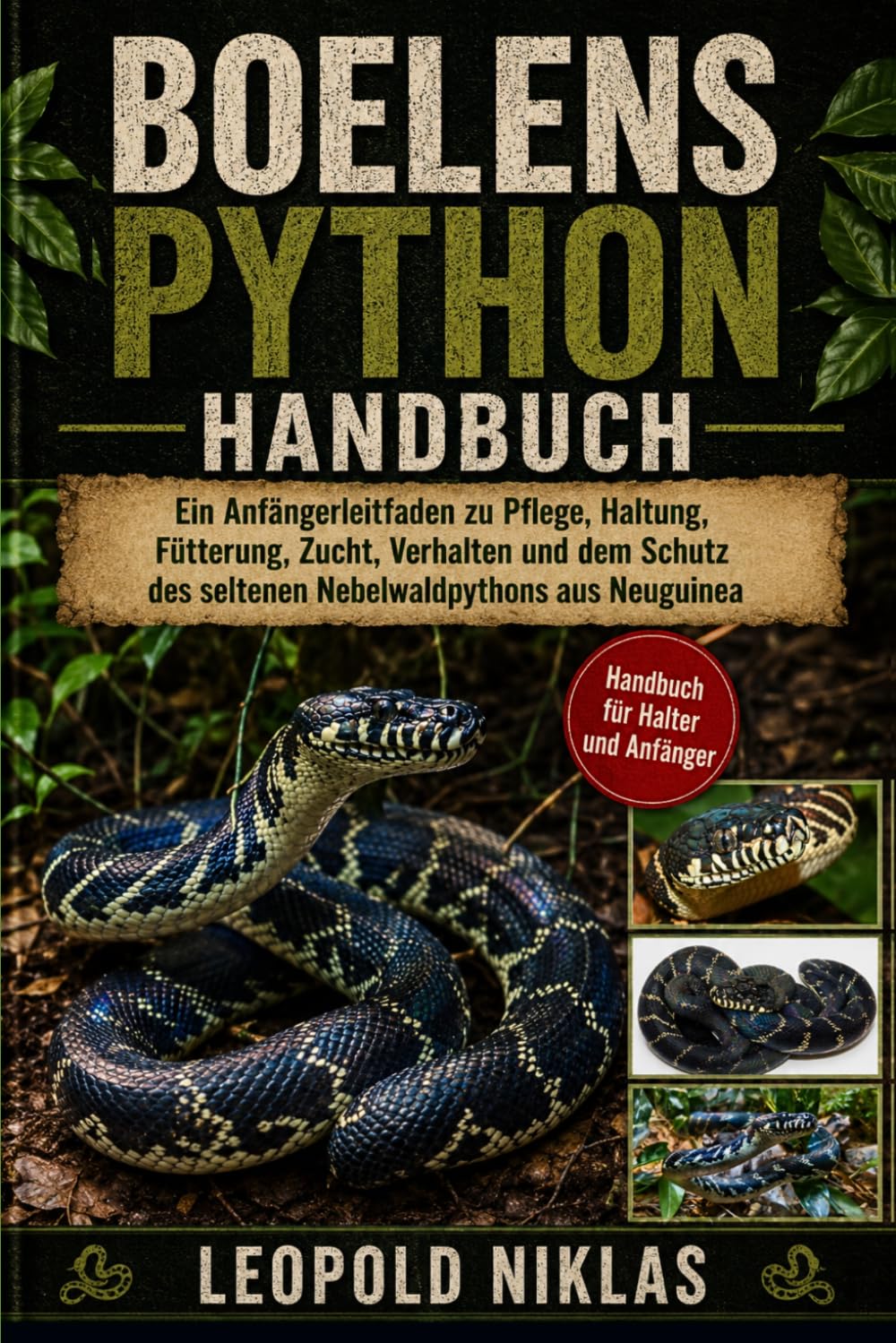 BOELENS PYTHON HANDBUCH: Ein Anfängerleitfaden zu Pflege, Haltung, Fütterung, Zucht, Verhalten und dem Schutz des seltenen Nebelwaldpythons aus Neuguinea
