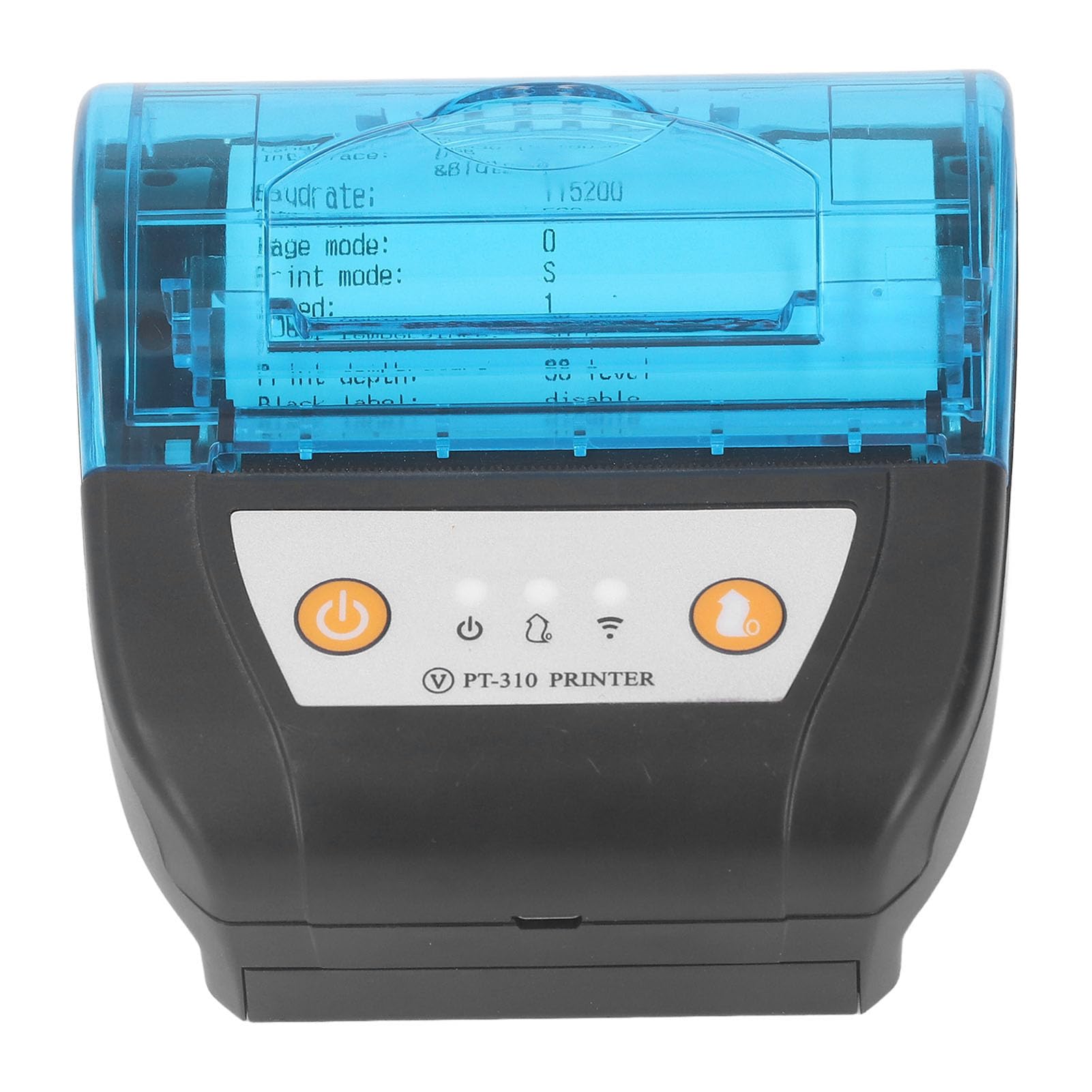 YWBL-WH Impresora Portátil Impresora Térmica sin Tinta Bluetooth de 80 Mm Máquina de Impresión Térmica de Recibos