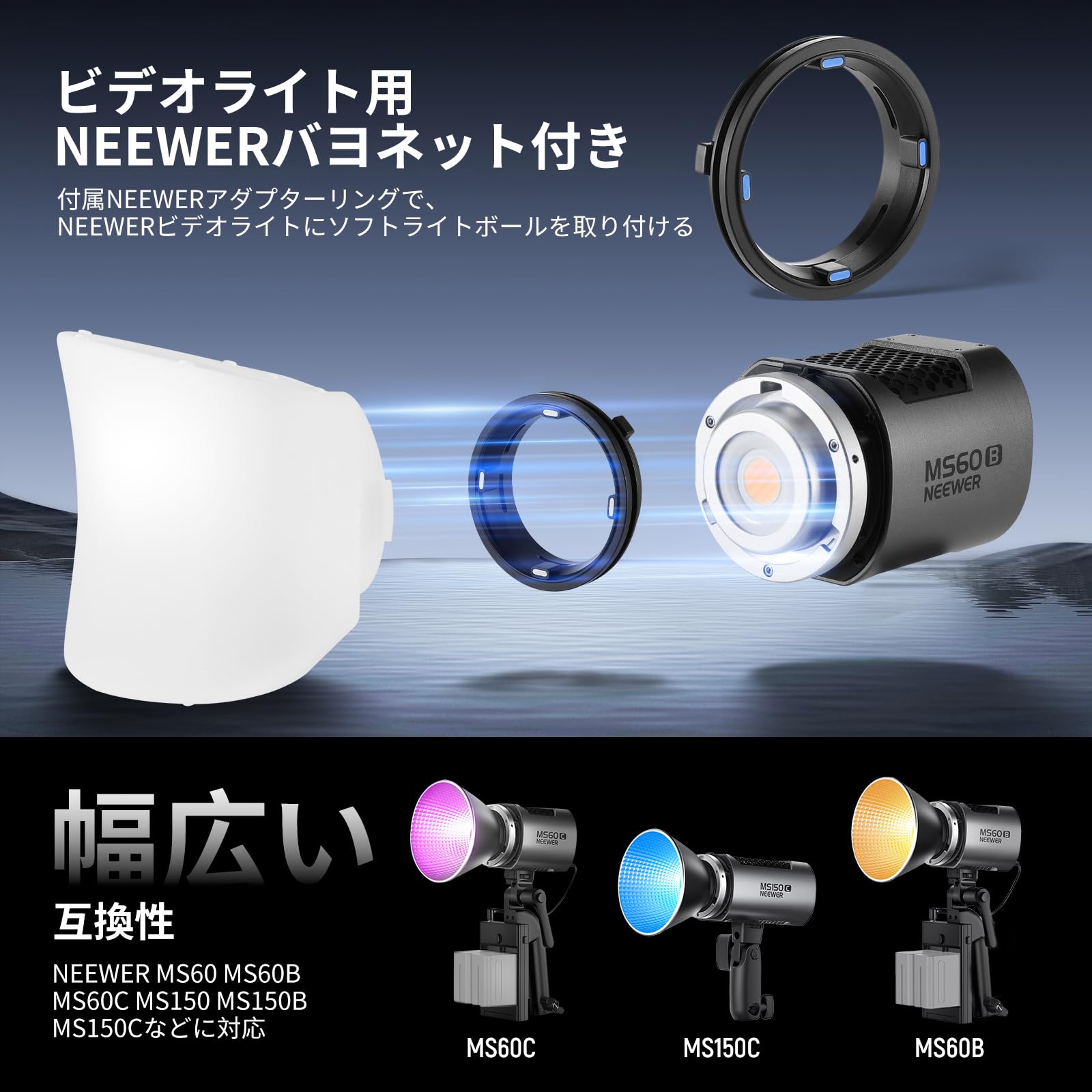 Amazon.co.jp: NEEWER CRS7 ソフトボックス拡散ドーム ソフト