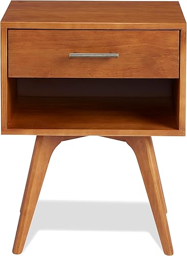 Miniatura 3 de Camaflexi Mesita de noche de un cajón de mediados de siglo Castanho