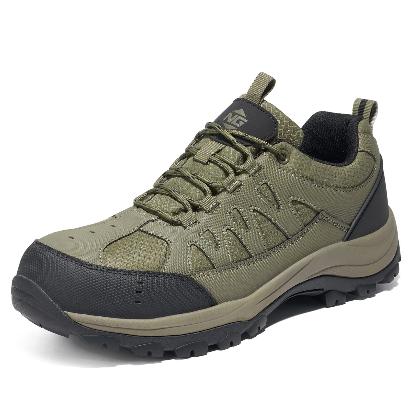 NINGO Steel Toe Shoes for Men, Slip and Water Resistant Safety Shoes, Comfortable Breathable and Lightweight Design, Indestructible Mens Work Sneakers