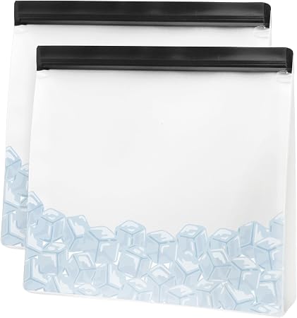 OGGI Reusable Ice Storage Bags - Set of 2, 11x10x2.5"