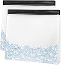 OGGI Reusable Ice Storage Bags - Set of 2, 11x10x2.5" - Ideal Reusable Ice Bag Set, Freezer Bags, Storage Bags, Snack Bag for Travel - Durable, Food-Grade BPA-Free