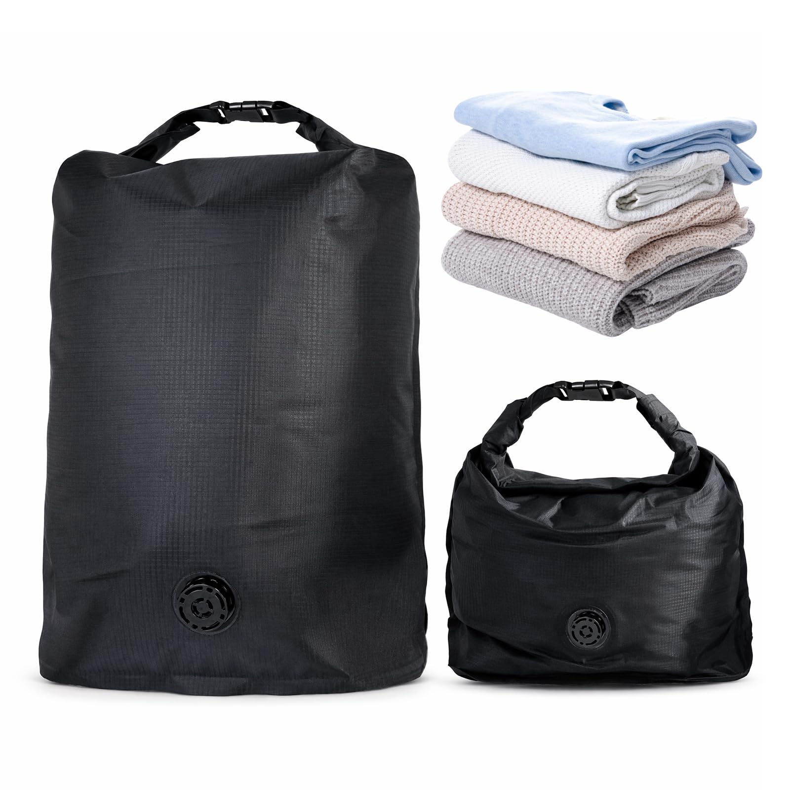 Travel Laundry Bag, Space Saving Compressible Dirty Clothes Bag