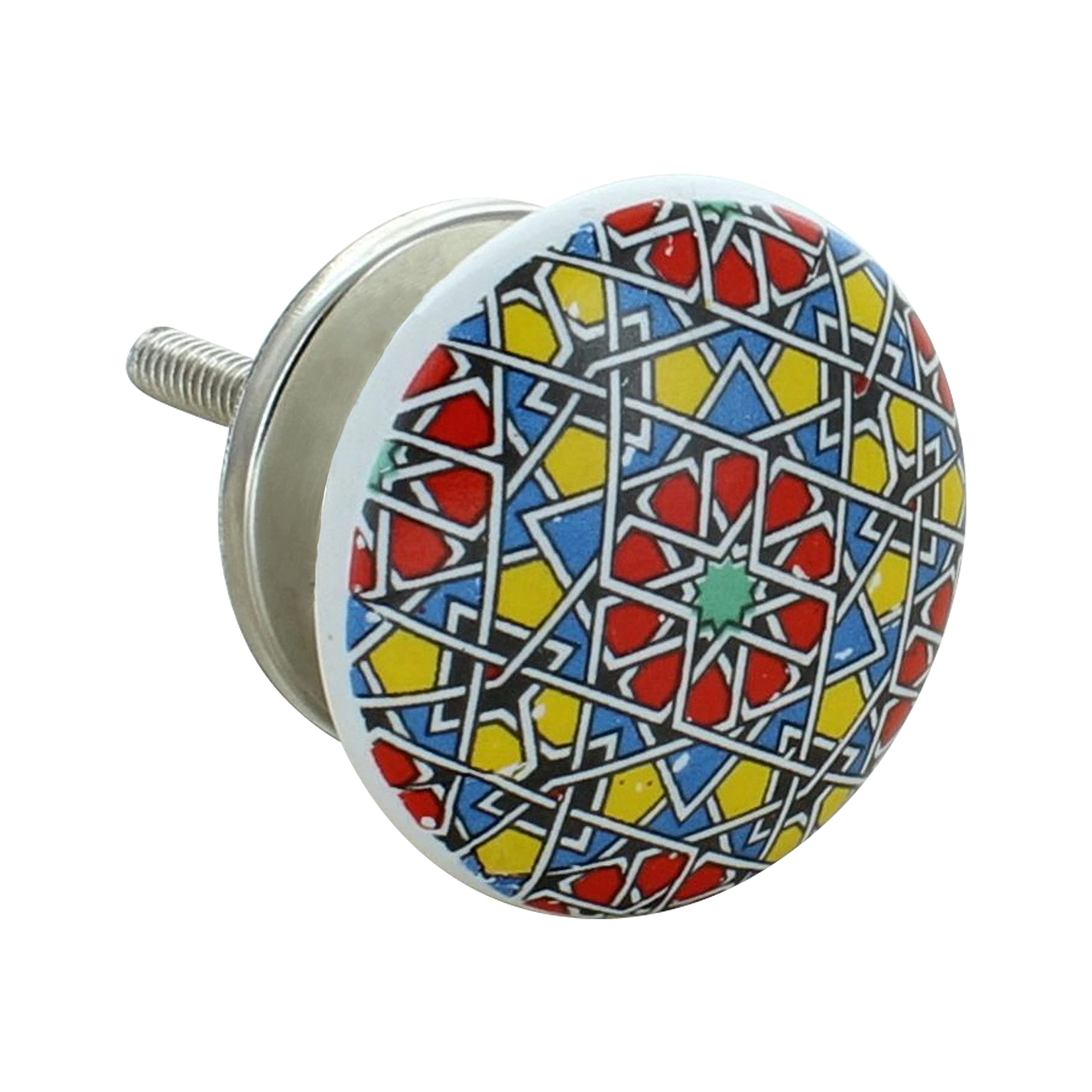 G Decor Moroccan Ceramic Door Knob Vintage Shabby Chic Cupboard Drawer Pull Handle (Destiny)