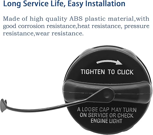 Miniatura 4 de Tapa de gasolina compatible con Jeep Wrangler JK 2003-2018, Wrangler TJ 2003-2006, Liberty, Cherokee, Compass, Commander, Grand Cherokee y Dodge Ram