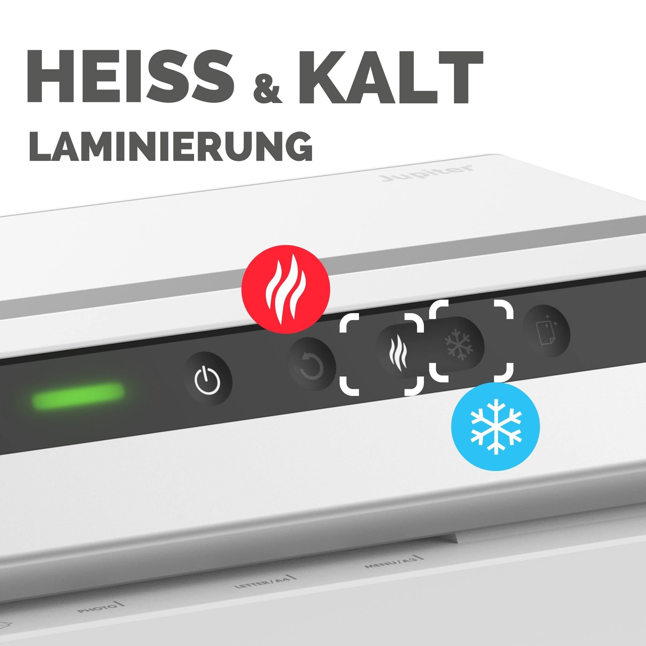 Fellowes Laminiergerät Jupiter A3 - vollautomatischer Büro-Laminator - nur 60 Sek. Aufwärmzeit - für Heißlaminierfolien bis 250mic - Anti-Stau-Funktion - inkl. Starterset für 10 Laminationen