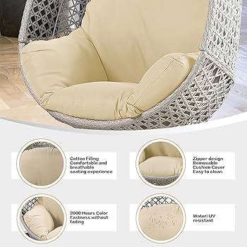 希少♦️ホワイトラタン♦️高級 ハンキング エッグ チェア♦️屋内 外♦️引き取り 配達 希少♦️ホワイトラタン♦️高級 ハンキング エッグ チェア♦️屋内 外