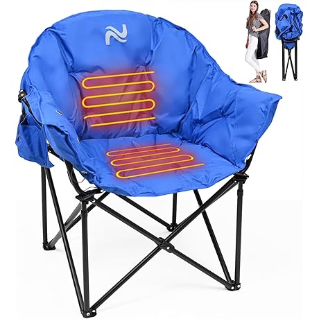Oversized Heated Camping Chair, Patio Lounge Chairs