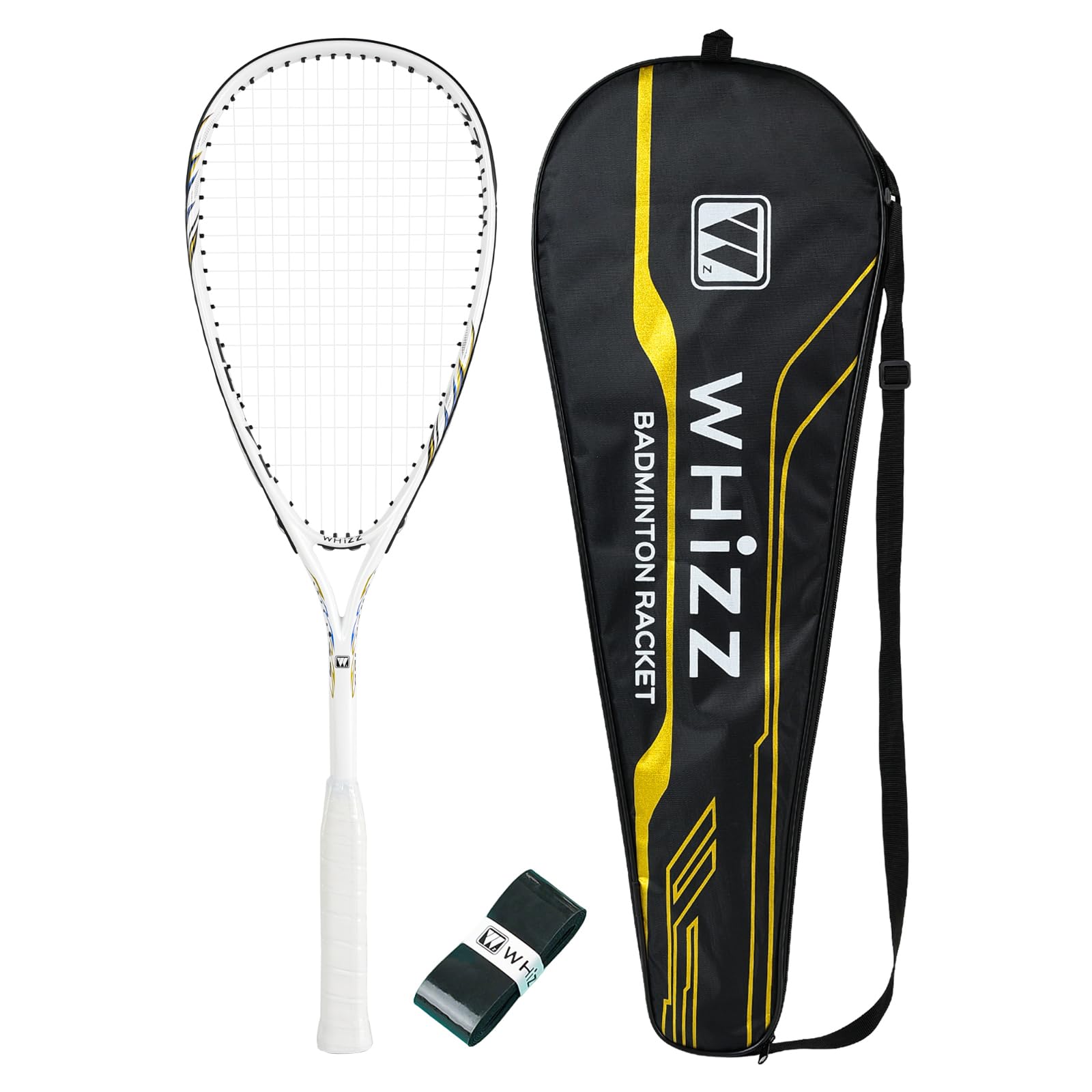 BAIHUALIN WHiZZ Squash Racquet Aluminum Alloy Squash Racket for Beginner, Recreational Game, White