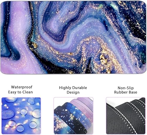 Miniatura 4 de Alfombrilla de mouse grande 4 en 1 para juegos y reposamuñecas para teclado, almohadilla de escritorio para teclado y mouse, alfombrilla de