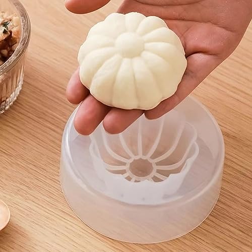 Miniatura 6 de 10 piezas de Baozi hechas a mano, estilo chino, antiadherente, relleno al vapor, molde para hacer bollos hechos a mano para hacer bollos para el