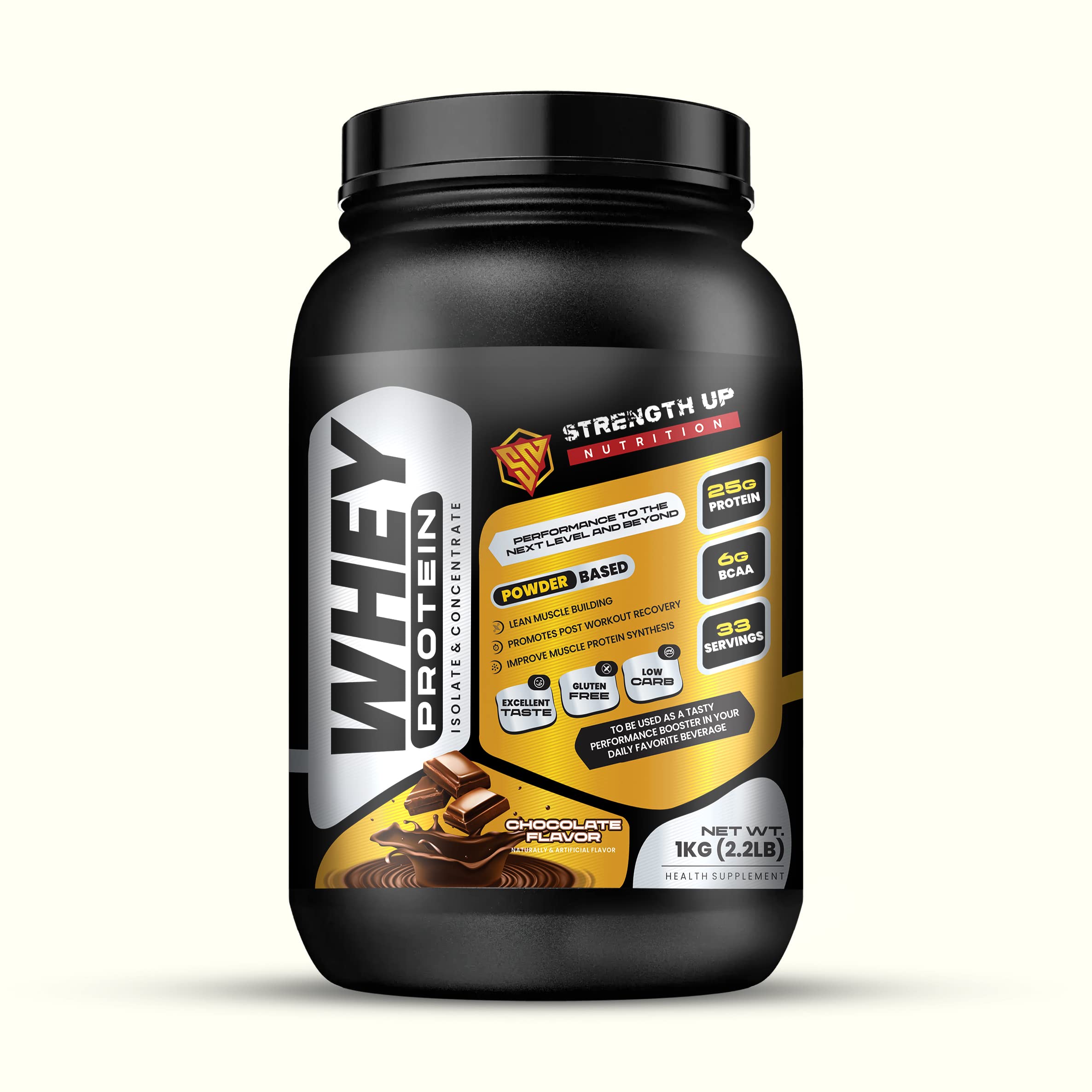 Strength Up Nutrition Whey Protein Isolate (25g Protein Per 33g of Serving) [Chocolate] 2.2Lb For Lean Muscle Building With Added Amino Acids (B0C9YP7RXR) Amazon Price History, Amazon Price Tracker