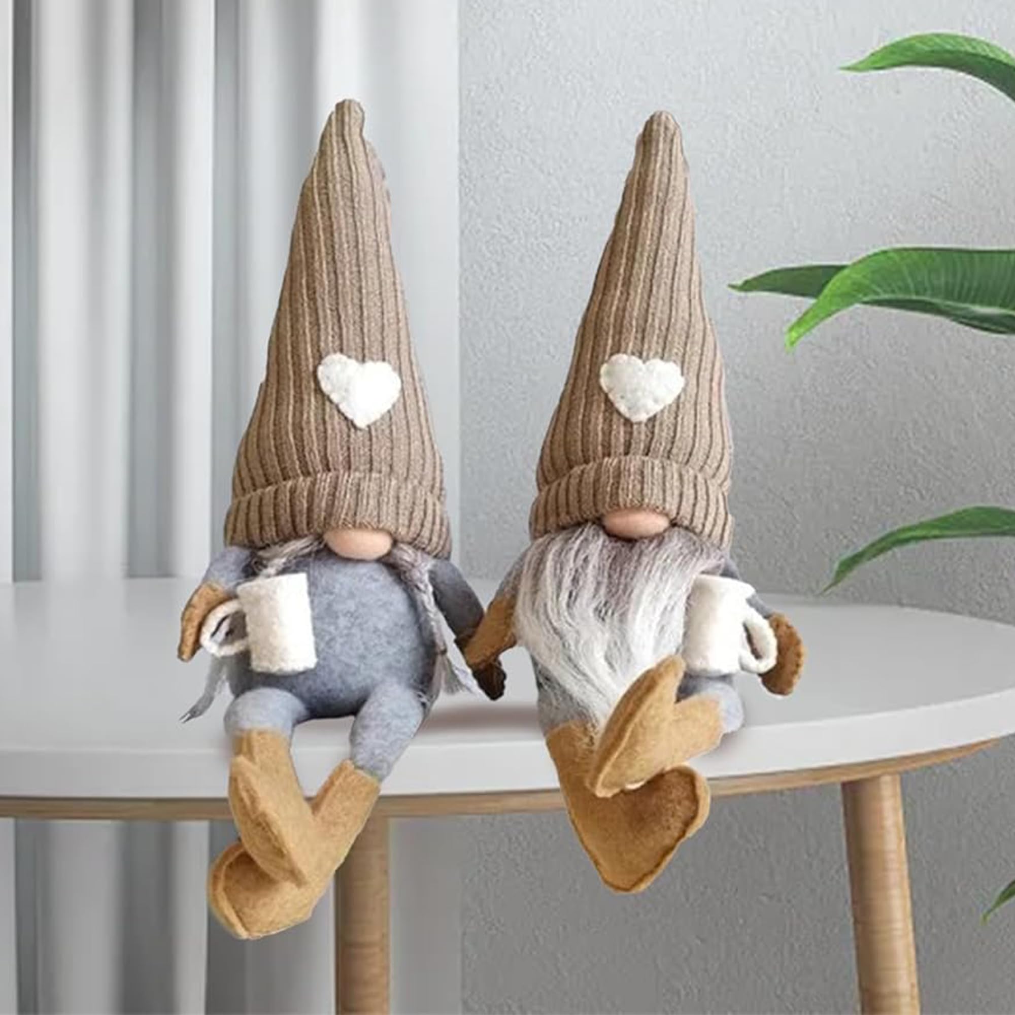 Elfe Fait Main GNOME Décoration Intérieur Café Pâques 2 Pièces