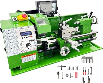 TECHTONGDA 8x16" Metal Lathe 1.5HP Automatic Thread Benchtop Lathe Machine