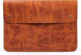 MegaGear Top Grain Leather MacBook Bag Laptop Sleeve for MacBook Pro and MacBook Air Case - 16 Inch - 15 Inch - 15.5 Inch M4, M3, M2, M2, M1, Pro & Max 2020 to 2024 Models