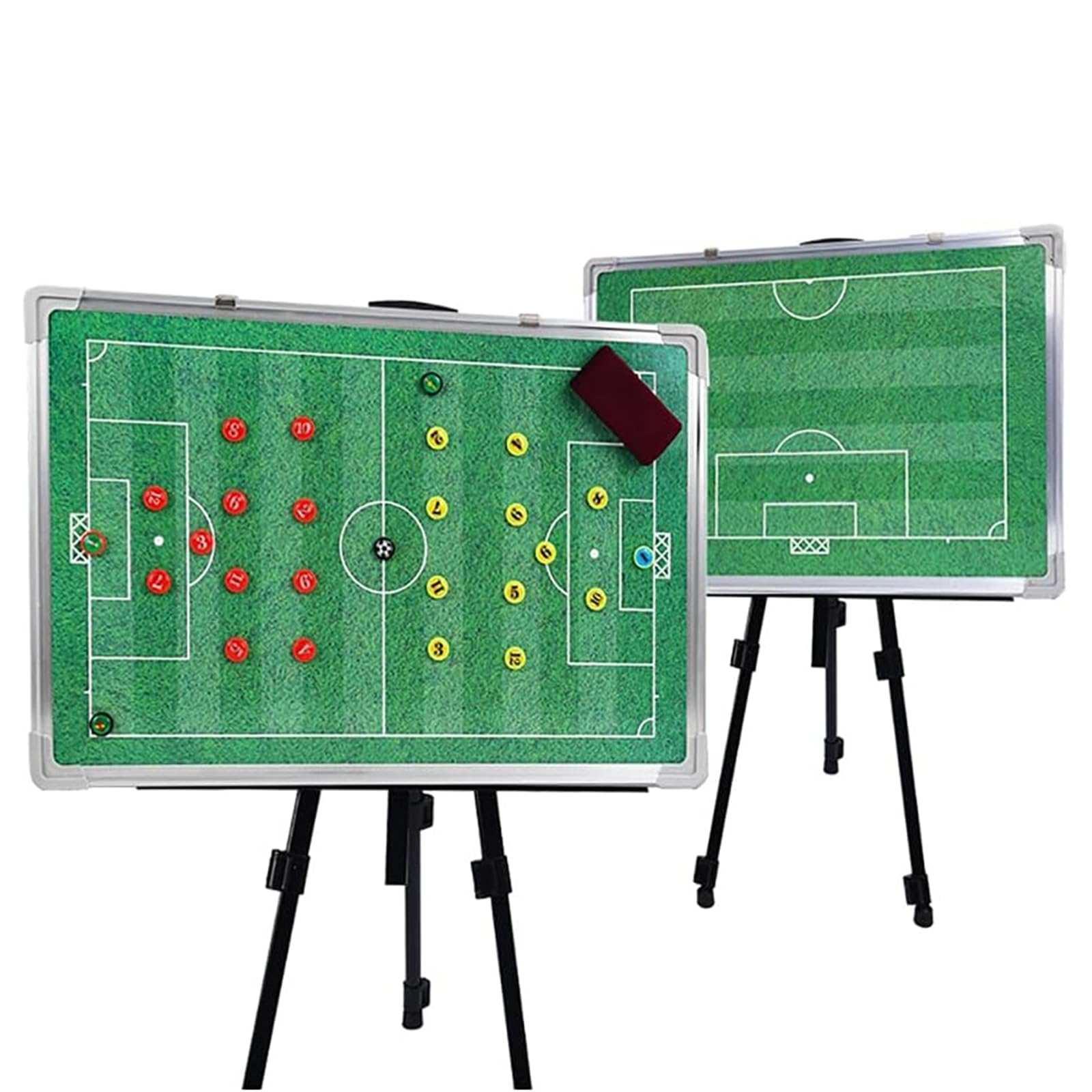 Pizarra táctica magnética borrable de fútbol con bolsa y trípode para sesiones de entrenamiento de entrenadores