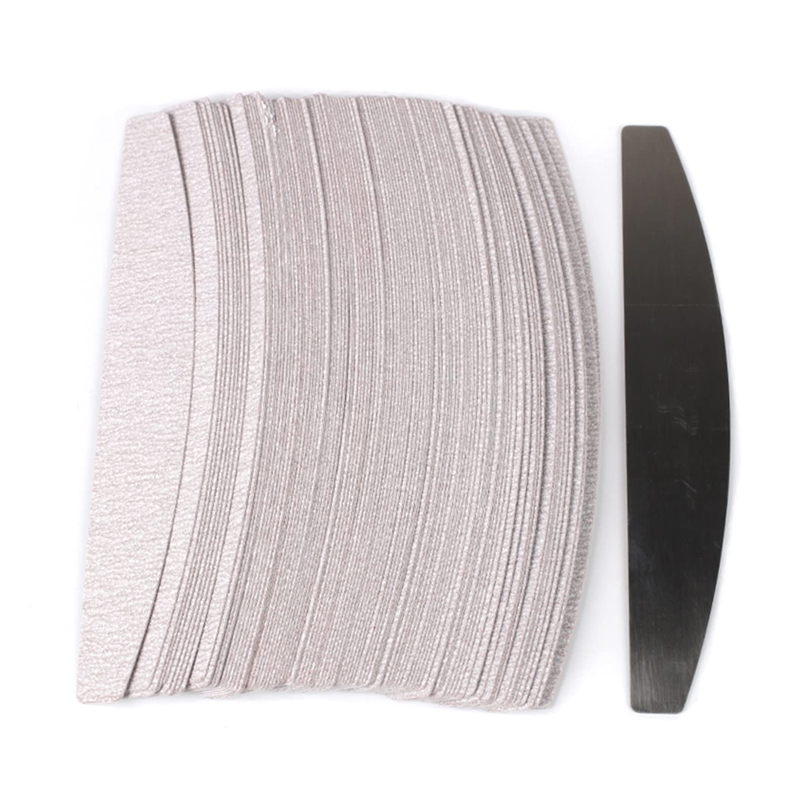 TRUSTTWO 50 pz/100 pz Grigio pastiglie Rimovibili con Manico in Metallo di Ricambio Carta vetrata Lima for Unghie 100/180 Misura for Manicure Callus Remover Buffer The 50Pcs Sandpaper 18