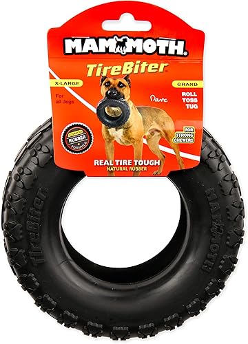 Miniatura 2 de Mammoth TireBiterII  Juguetes de goma natural para perros masticadores extremos  Juguetes para perros para jugar interactivo extra largo  Juguetes