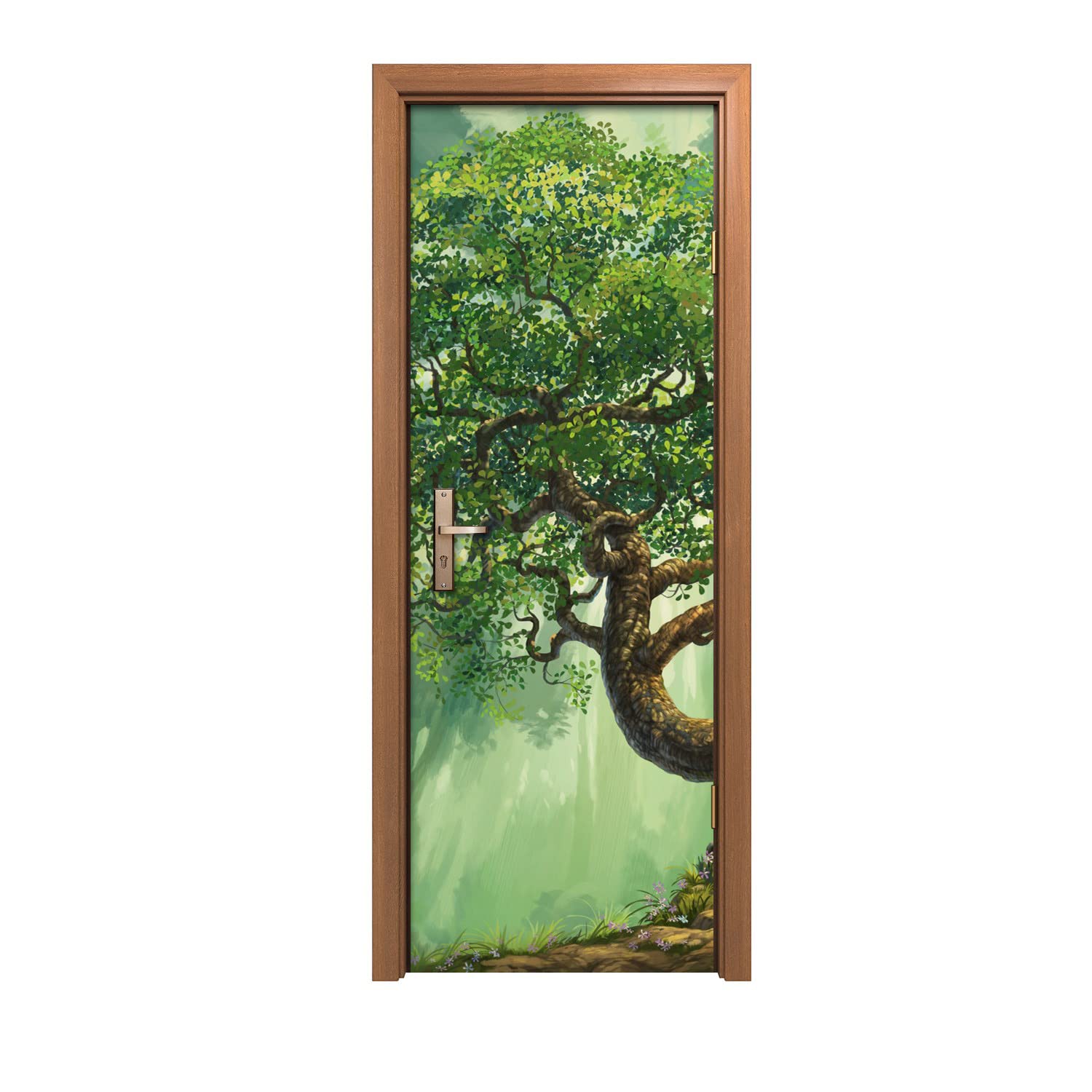 Autocollant de porte Fantasy Nature adhésif haute qualité