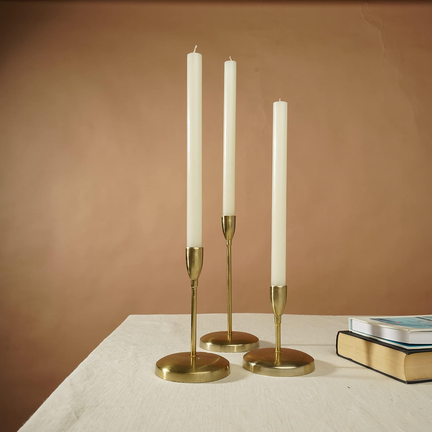 Buy TANN TRIM Tall Candle Stands Metal Candle Stands Set of 3