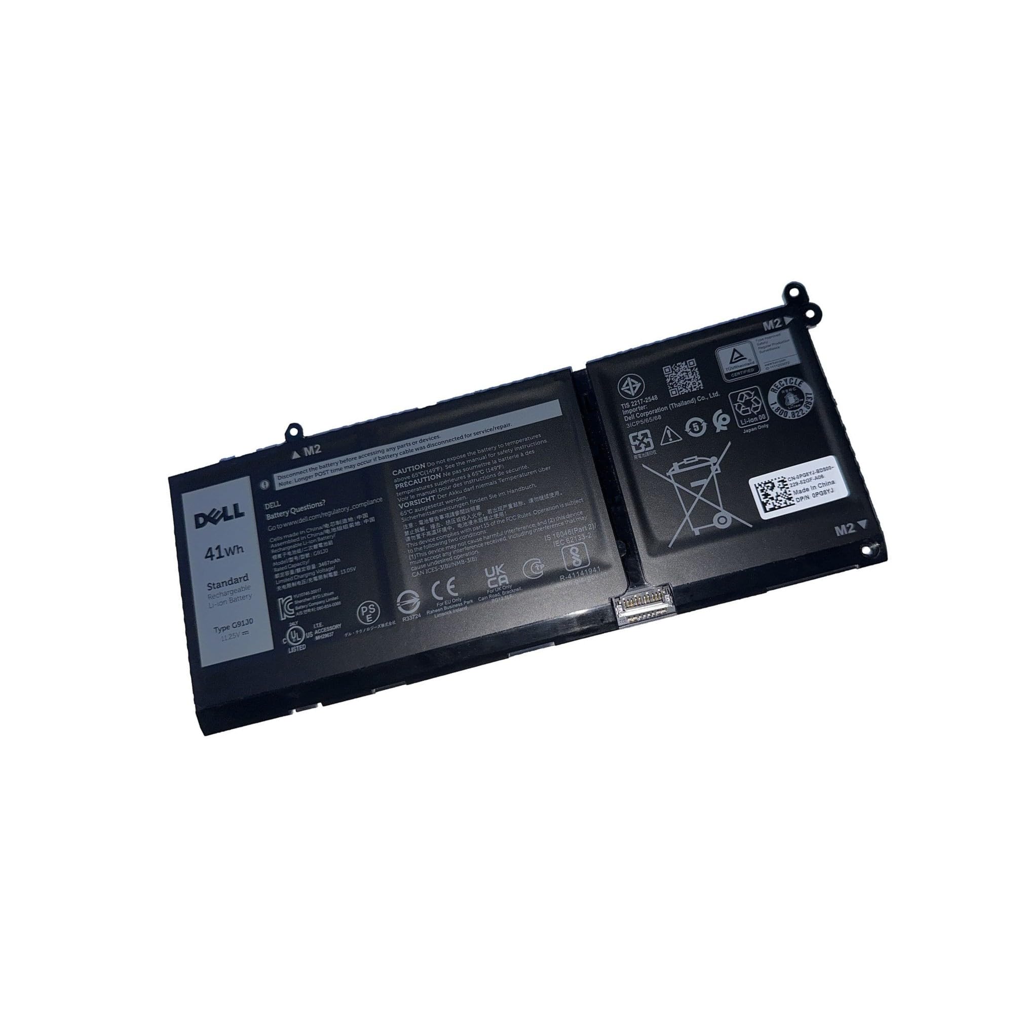 DELL G91J0 11.25V 41Wh 3-Cell Battery For Dell Latitude 3320 3330 3420 3520 ,Vostro 3510 3511 3515 3520 3525 3530 ,5310 5320 5330 5410 5415 5418 5420 5425 5430 5435 , 5510 5515 5518 , 5625 5630 5640