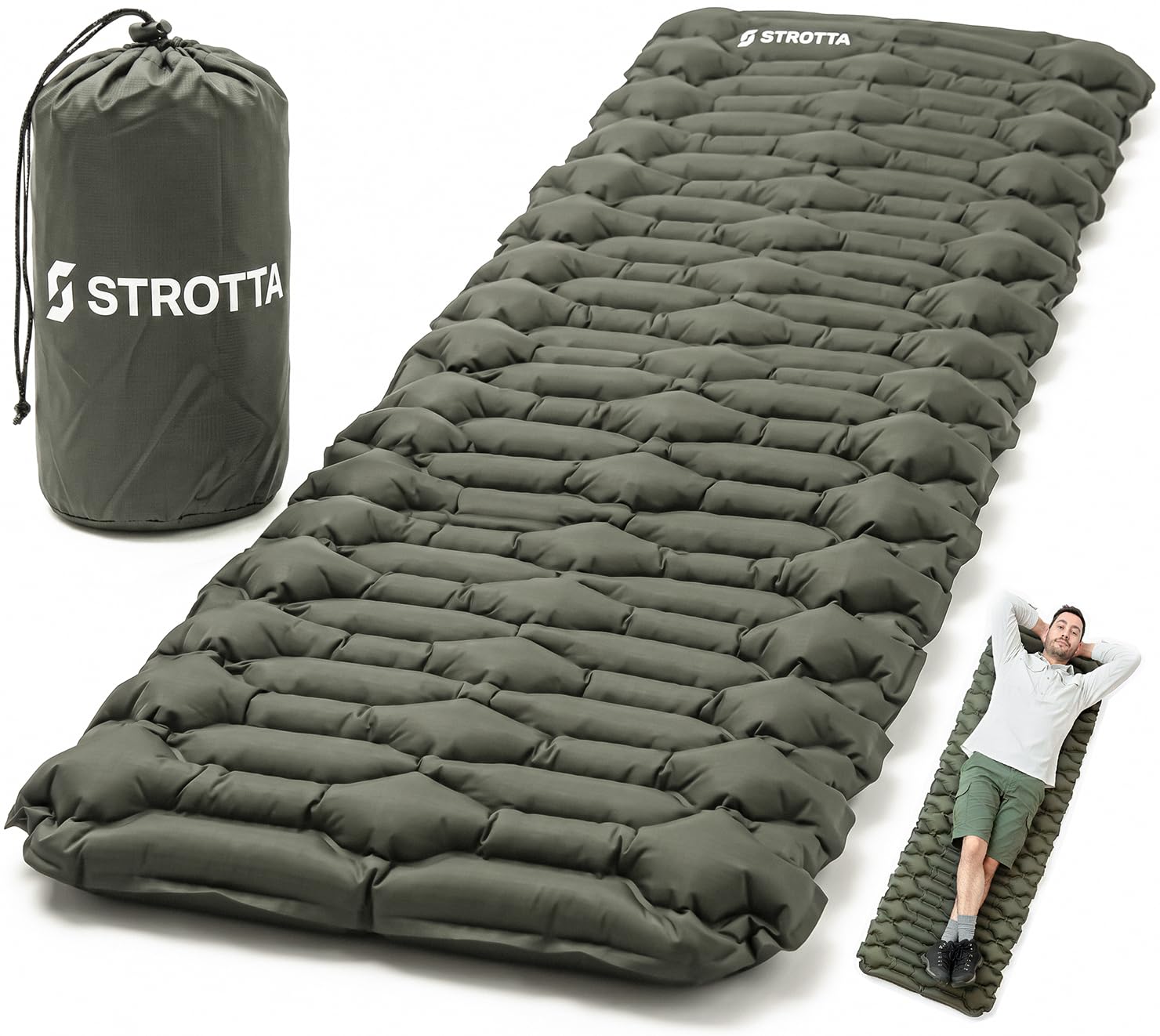 Photo 1 of ANGORA BRANDS Inflatable Sleeping Pad for Camping & Backpacking | R-3 Value, 2.1" Thick, 25" Wide | Compact Lightweight Sleeping Mat for Hiking, Travel & Outdoor Use