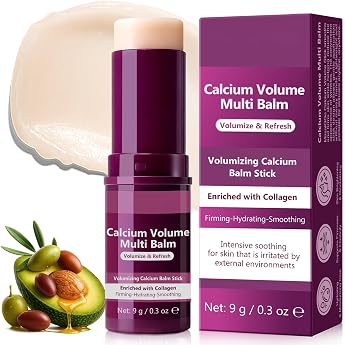 Calcium Multi Balm Stick Calcium Volume Multi Balm - Collagen Moisturising Stick for Face Eyes and Neck Hydrating and Firming for All Skin Types