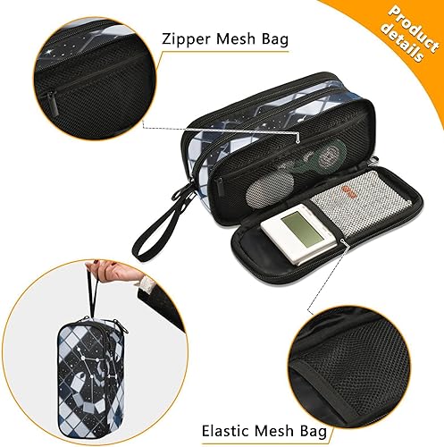 Miniatura 2 de Nylon Pen Case Pencil Bag Scorpio Style Gray Blue Black Big Capacity Slot Pencil Case Stationery Organizer for Office Preppy estuche para