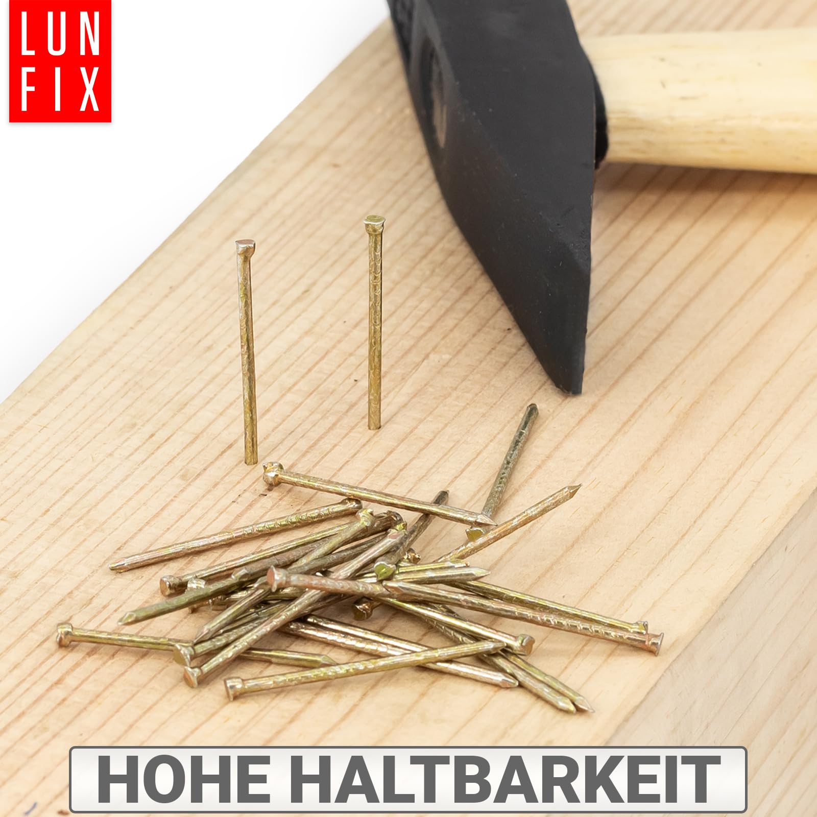 Stalowe gwoździe 1,4 x 25 mm (5 kg), żółta główka do prac budowlanych, ocynkowane gwoździe budowlane, gwoździe o długości 25 mm, do dekoracji domu, DIY, ramek na zdjęcia, rzemiosła