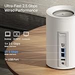 TP-Link Deco 7 Pro BE65 Pro BE11000 Tri-Band WiFi 7 Mesh System, Whole Home Mesh WiFi, Dual 5 Gbps Ports + 2.5 Gbps Port, MLO, 320 MHz Channels, 6 GHz Band, HomeShield, 1-Pack