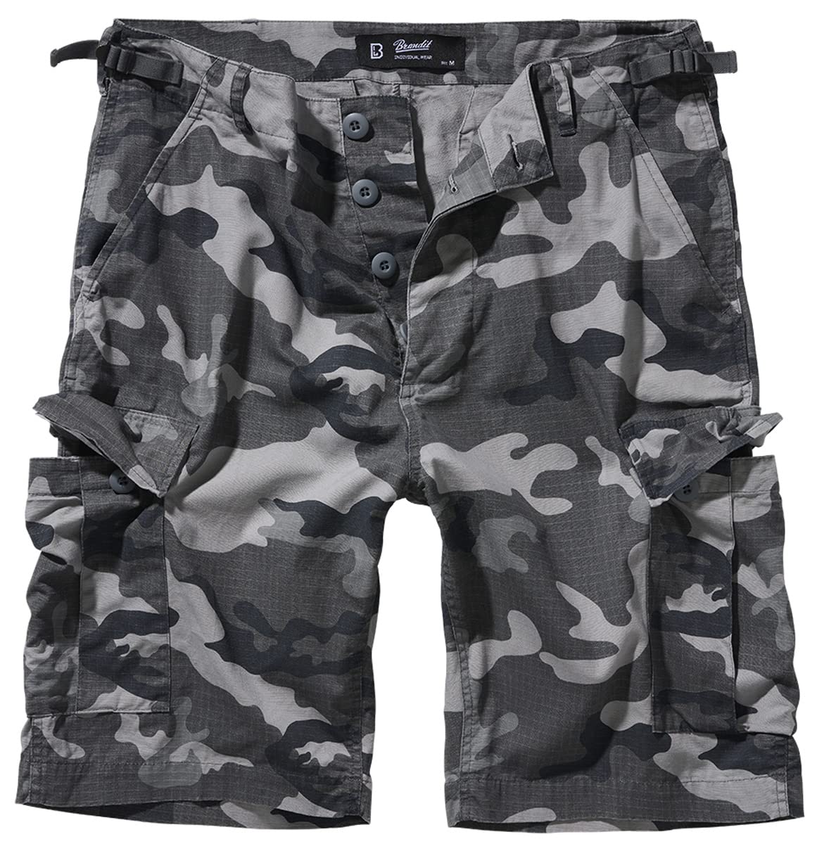 Brandit Men's Grey Camo Cargo Shorts, 5XL